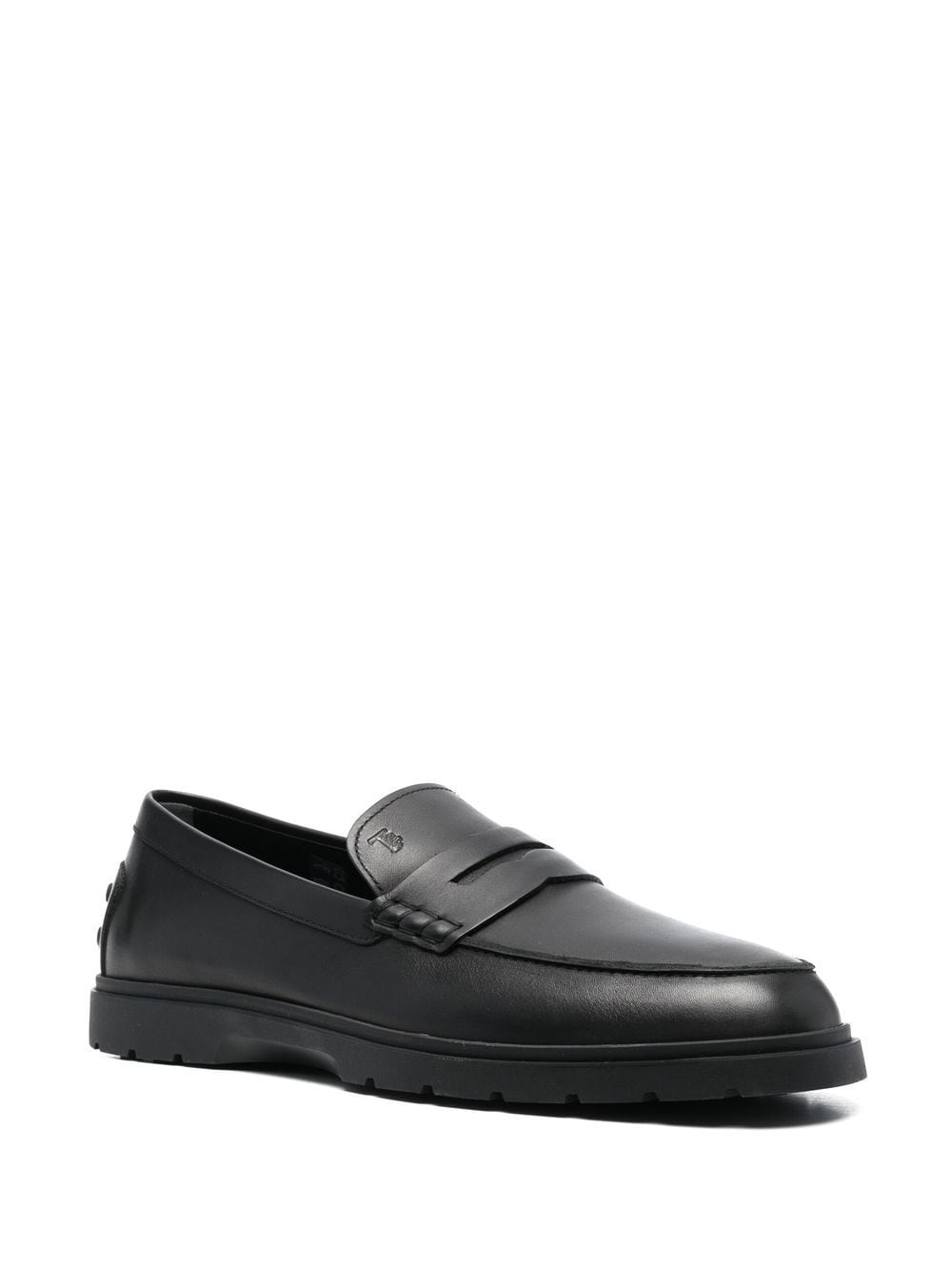 TOD'S Classic Black Leather Loafers