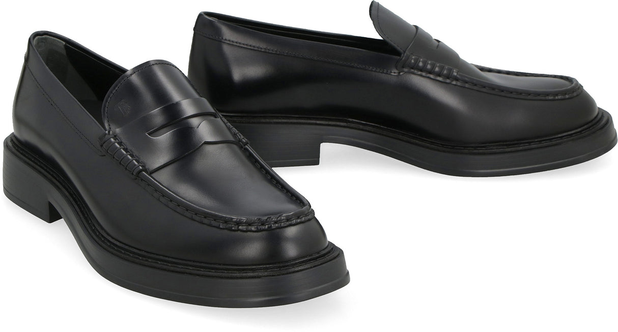 TOD'S 23FW Black Laced-Up Dress Shoes for Men