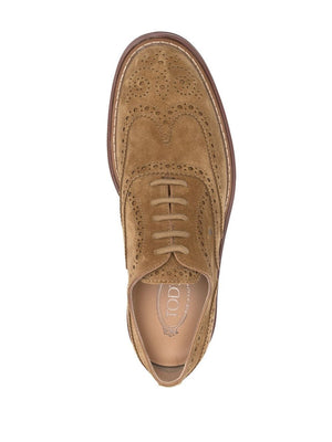 TOD'S Classic Men's Lace-Up Carshoes in Suede