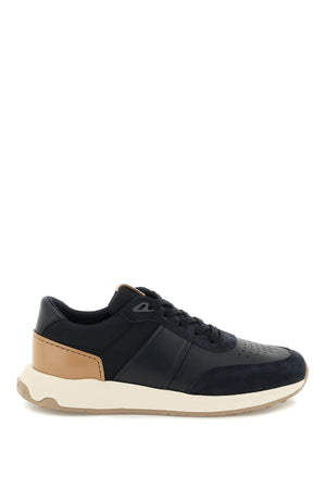 TODS Men's Black Leather Running Sneakers