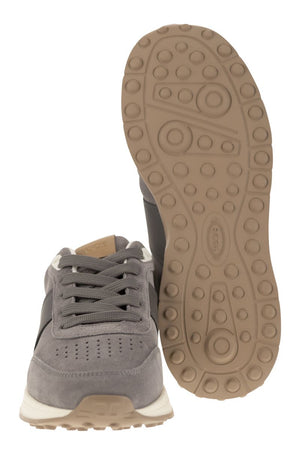 TOD'S Men's Grey Suede and Leather Sneakers - Italian-Made Urban Sportswear