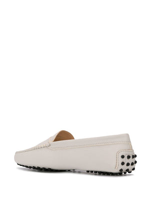 TOD'S White Rubber Driving Shoes for Women - SS24 Collection