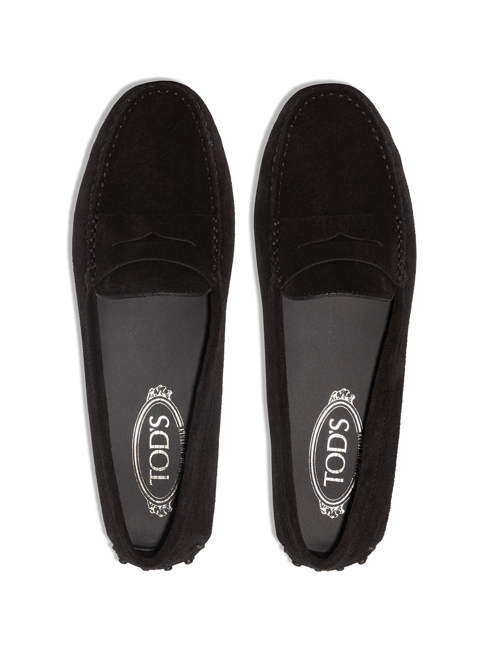 TOD'S Black Suede Driving Shoes for Women