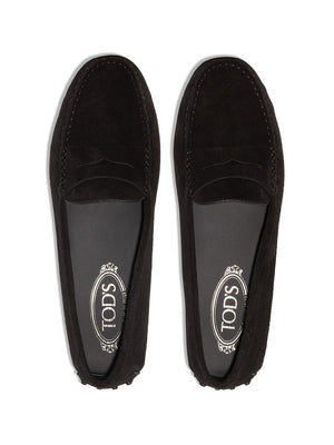 TOD'S Black Suede Driving Shoes for Women