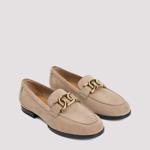 TOD'S Women's Suede Loafer with Rubber Sole