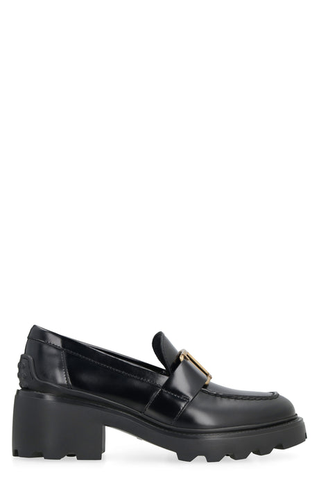 TOD'S Elegant Black Leather 60mm Loafers