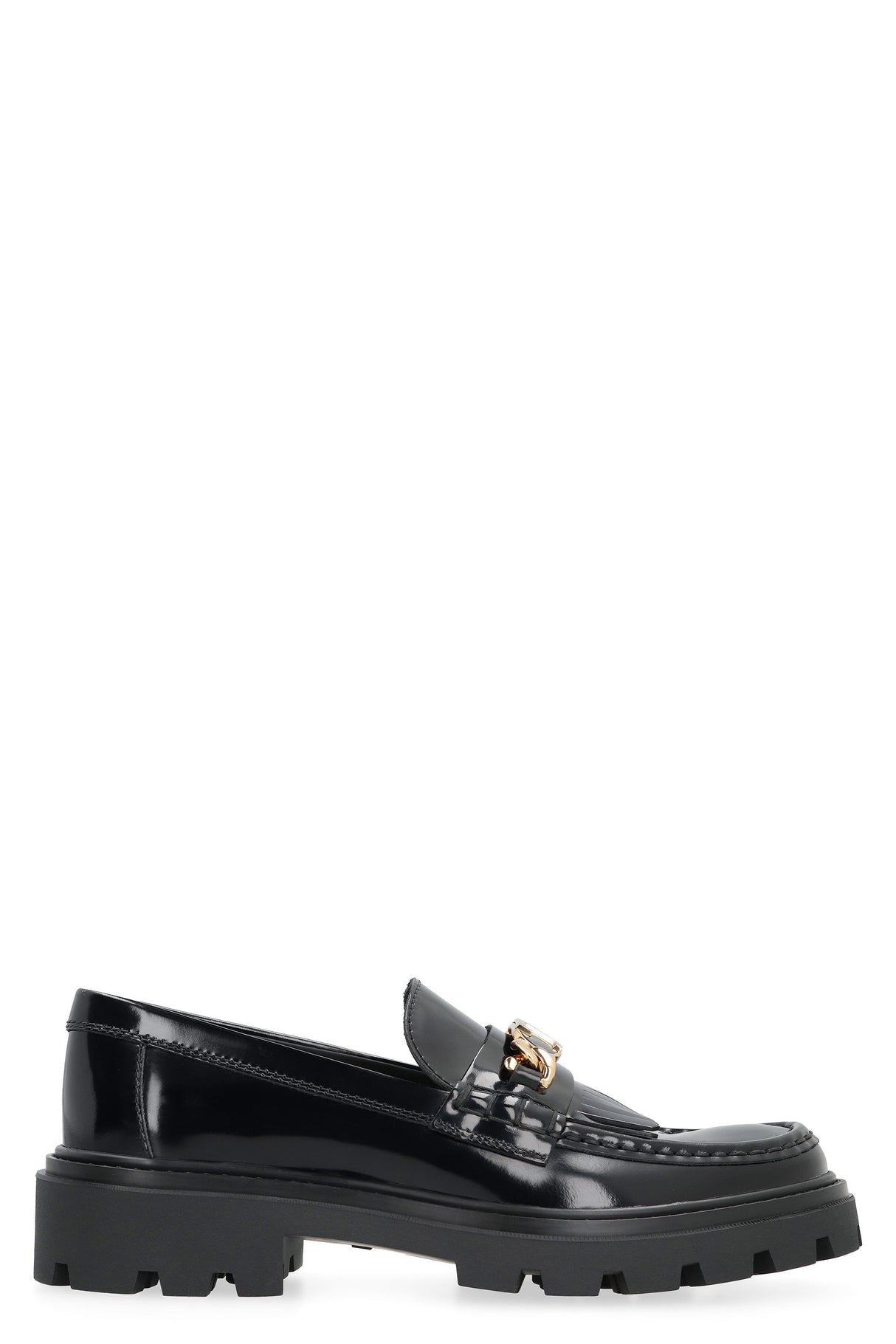 TOD'S Stylish Black Leather Loafers for Women