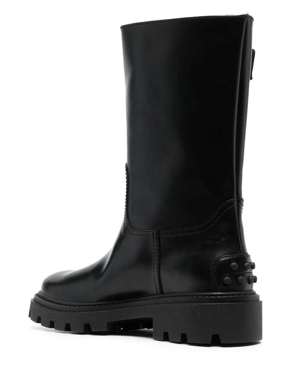 TOD'S Sleek 23FW Women's Black Leather Boots