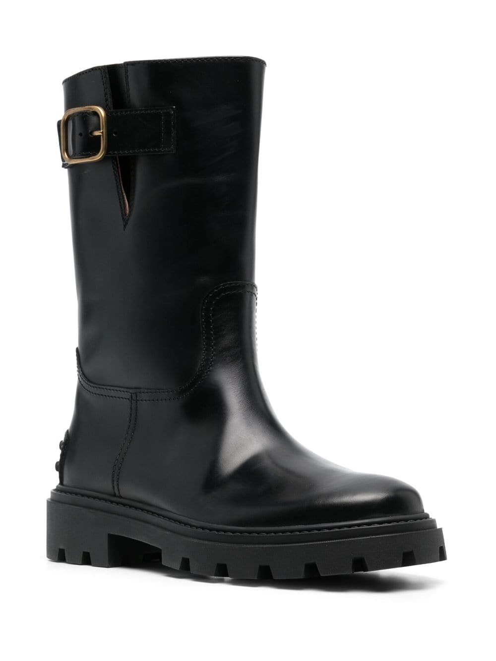 TOD'S Sleek 23FW Women's Black Leather Boots