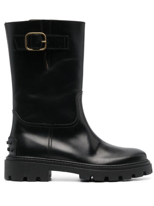 TOD'S Sleek 23FW Women's Black Leather Boots