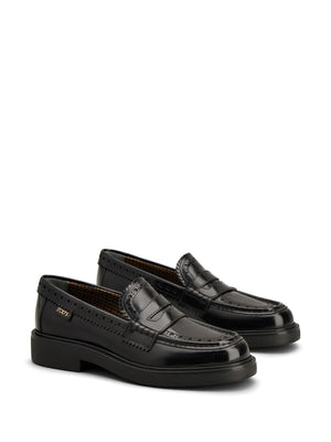 TOD'S Elegant Black Leather Loafers