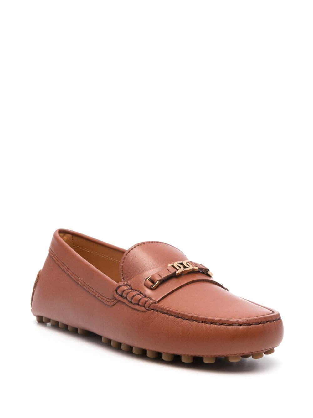 TOD'S Mini Chain-Trim Leather Loafers