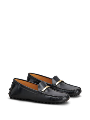 TOD'S Elegant Black Patent Leather Loafers