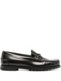 TOD'S Chain-Link Detail Leather Loafers for Women