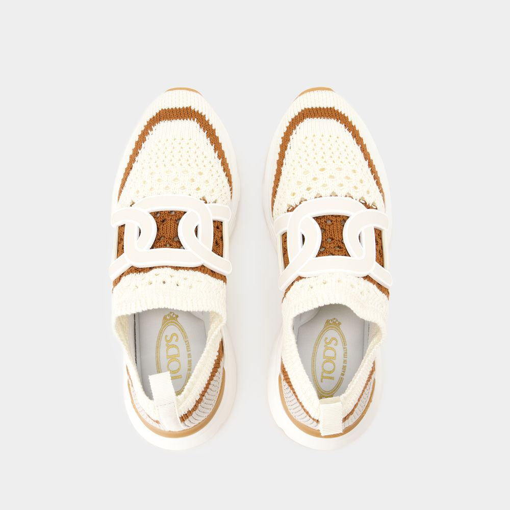 TOD'S Fashion-forward Tan Sneakers for Women