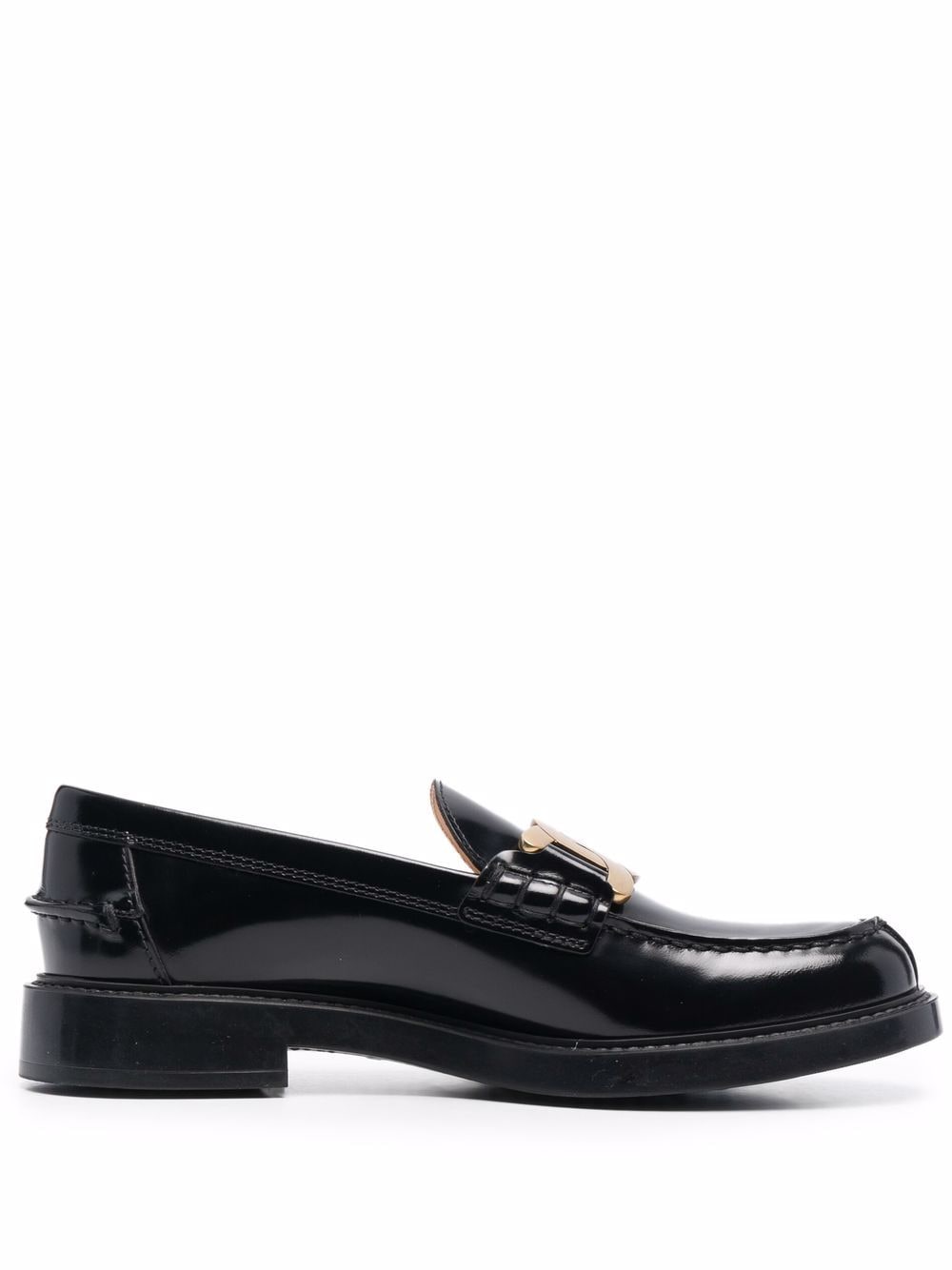 TOD'S Chunky Rubber Sole Moccasins with Gold Hardware