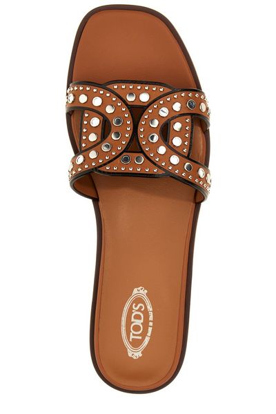 TOD'S 24SS Women Sandals with Brown Color and Mule/Slipper Design