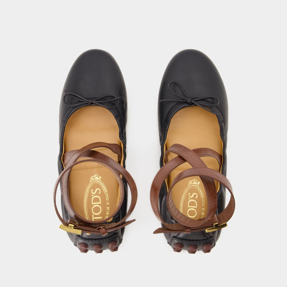 TOD'S Stylish Black Ballet Flats for Women