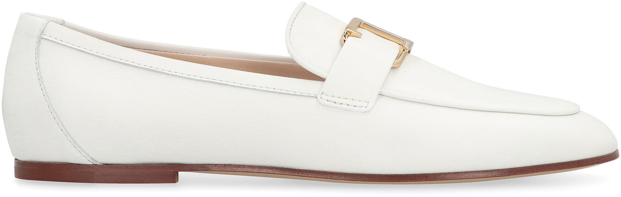 TOD'S Timeless White Leather Loafers for Women