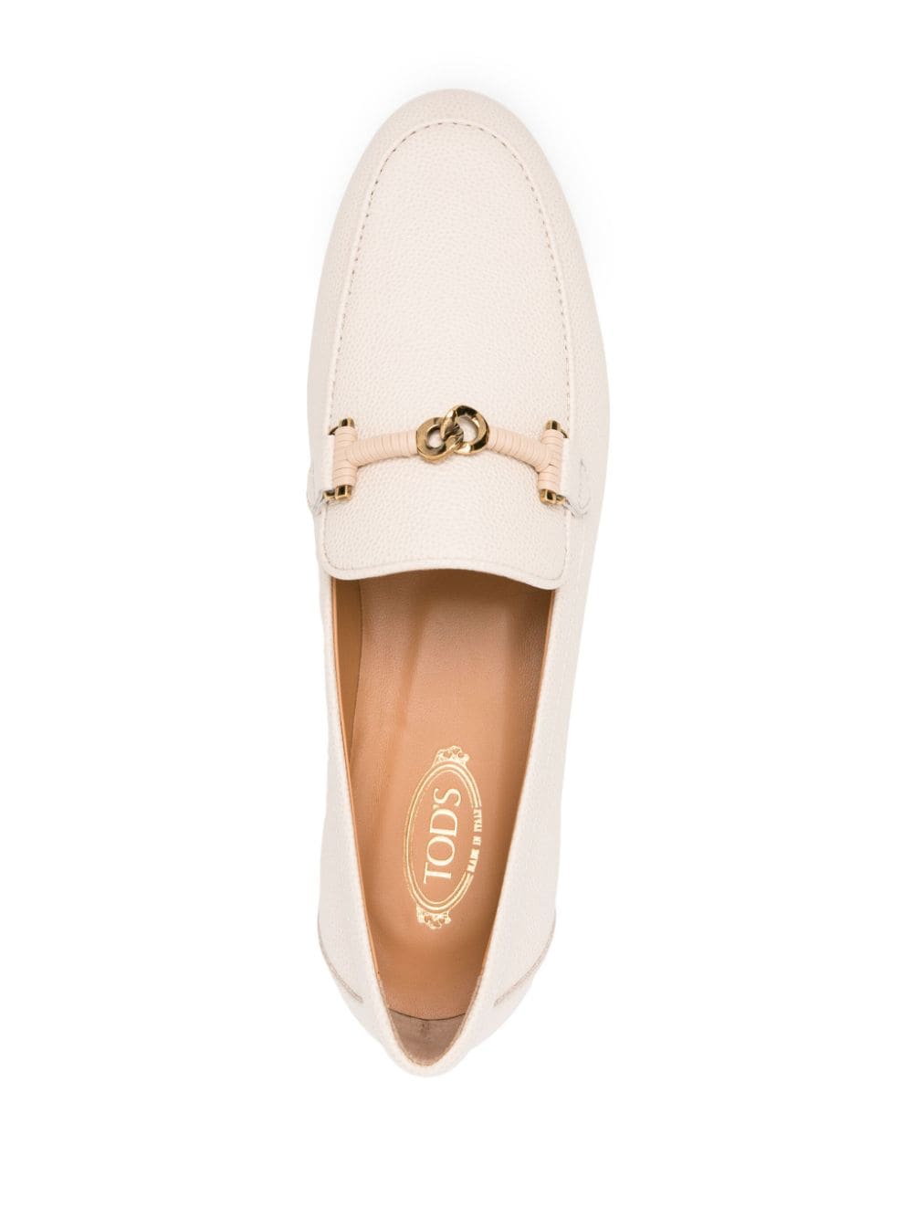 TOD'S Knot Plaque Leather Loafers for Women