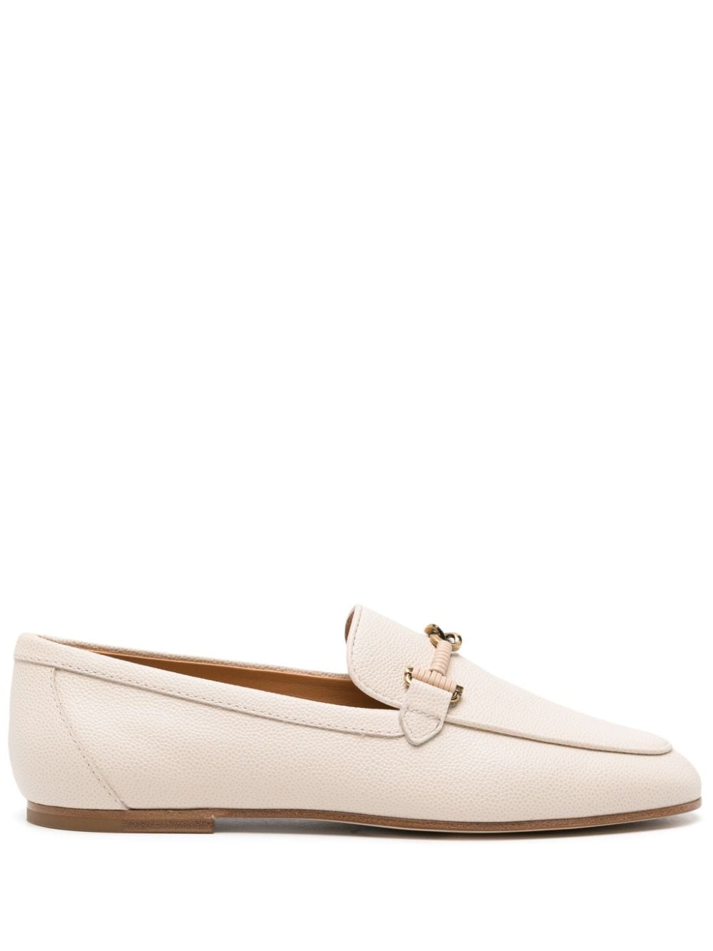 TOD'S Knot Plaque Leather Loafers for Women