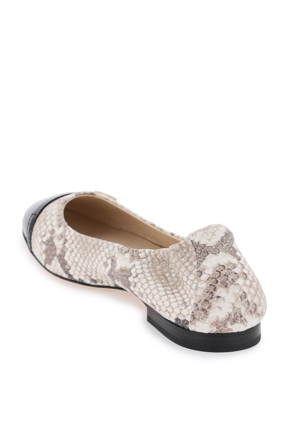 TOD'S Snake-Printed Leather Ballet Flats for Women in Mixed Colours for SS24