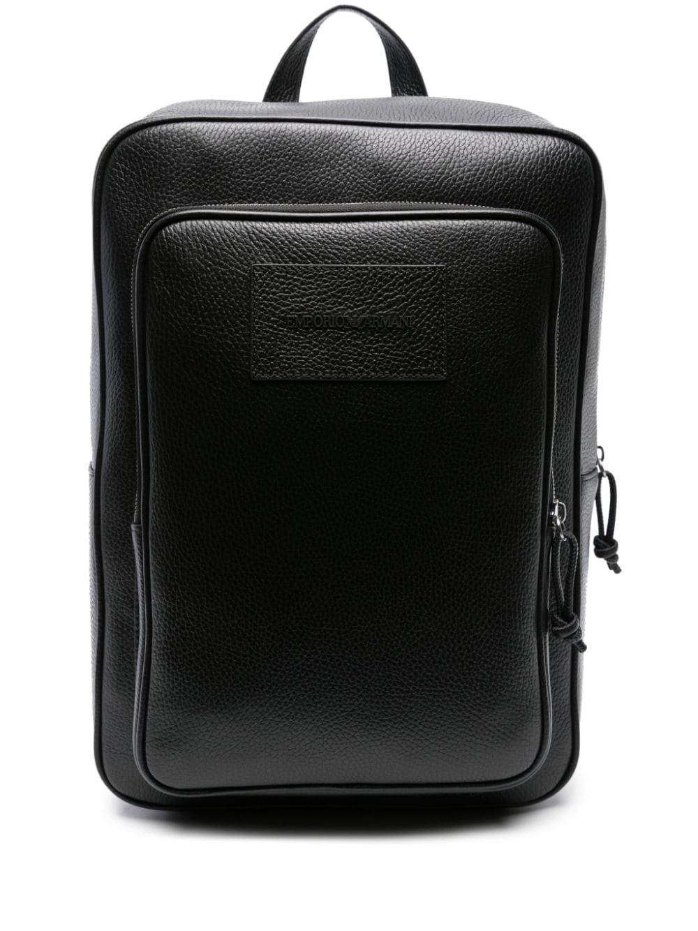 EMPORIO ARMANI Grained Leather Backpack with Adjustable Straps