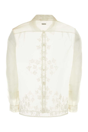 BODE Elevated Ivory Silk Shirt for Men