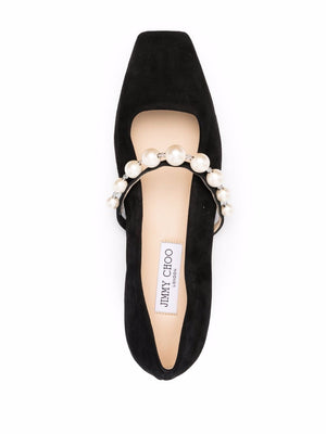 JIMMY CHOO ADE SUEDE LEATHER BALLET FLATS