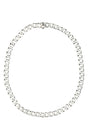 EMANUELE BICOCCHI 925 Silver Edge Chain Necklace - 49 cm Length for Men