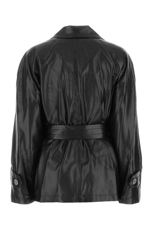 LOW CLASSIC Classic Black Synthetic Leather Shirt