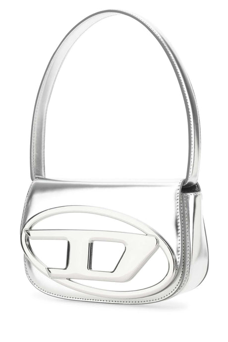 DIESEL Mini Silver Leather 1DR Shoulder Handbag