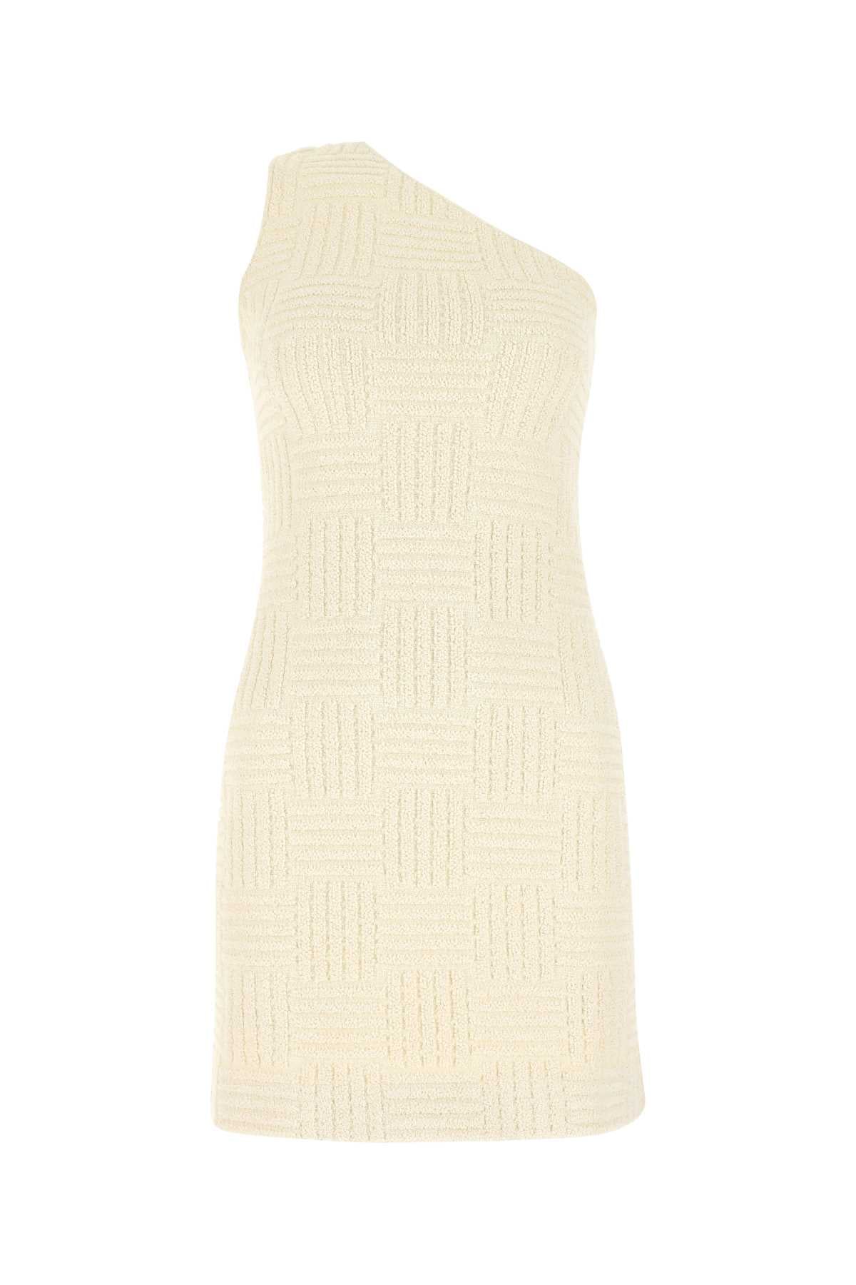 BOTTEGA VENETA Ivory Mini Terry Fabric Dress