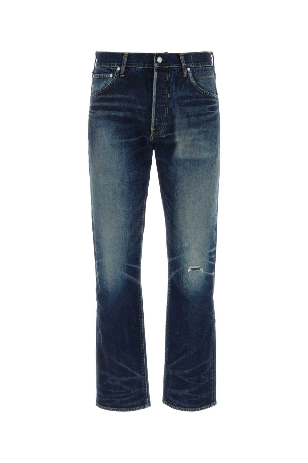 VISVIM Classic Dark Blue Denim Jeans for Men