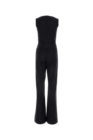 VALENTINO GARAVANI Chic Navy Blue Wool Blend Jumpsuit for Women