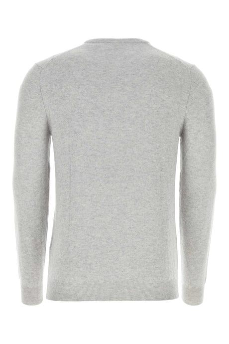 FEDELI Light Grey Cashmere Sweater for Men