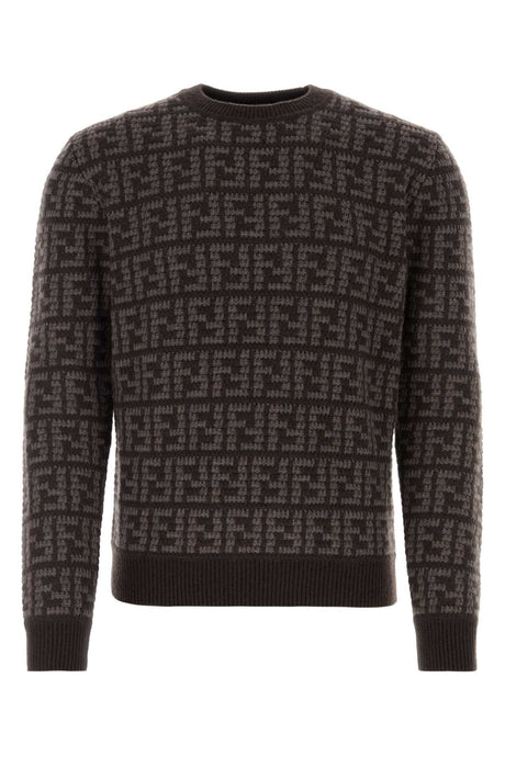 FENDI Embroidered Cashmere Sweater for Men - Perfect for Fall/Winter 2024