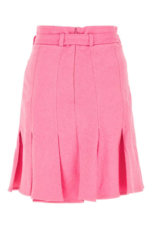 PATOU Chic Pink Bouclé Mini Skirt