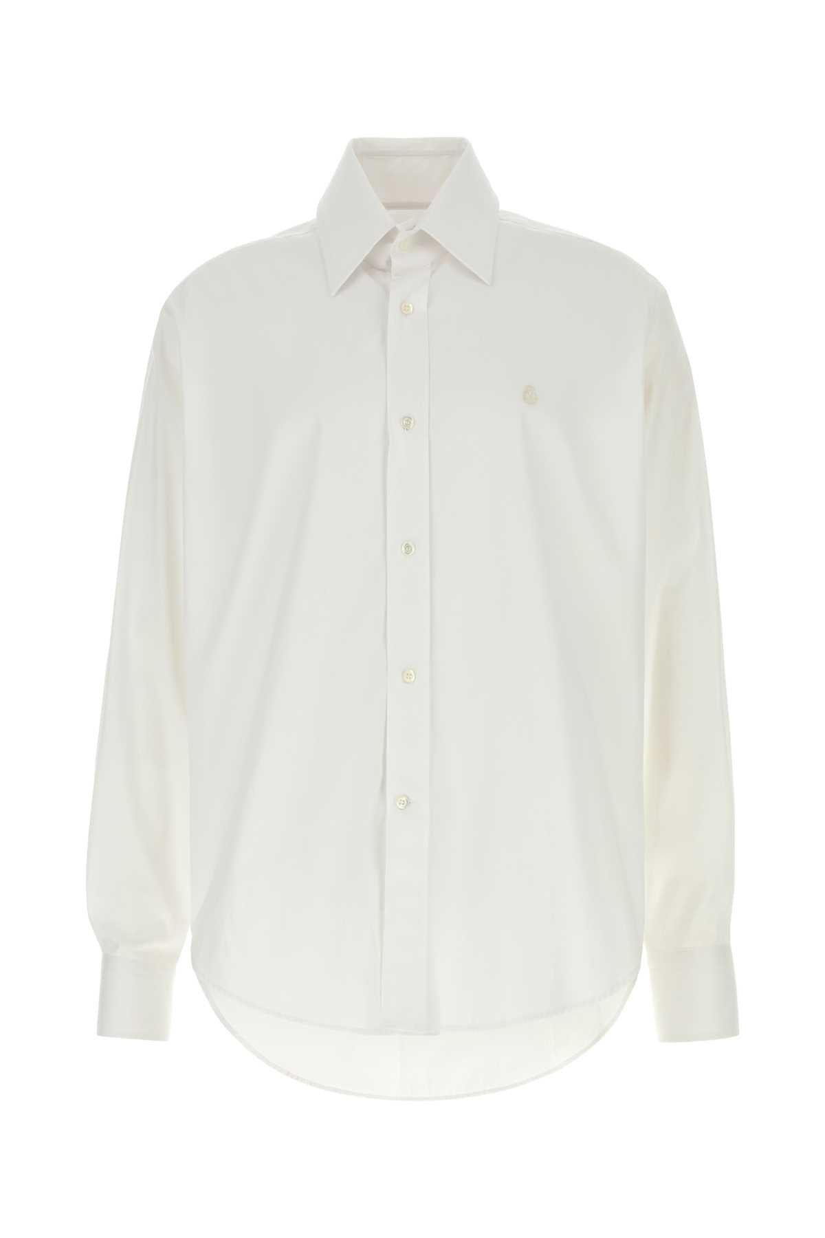 ALEXANDER MCQUEEN Classic White Poplin Shirt