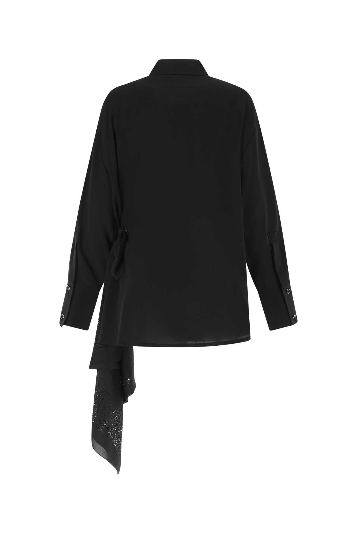 GIVENCHY Oversized Black Crepe Shirt for Women