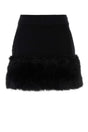 PRADA Chic Black Cotton Blend Mini Skirt for Women