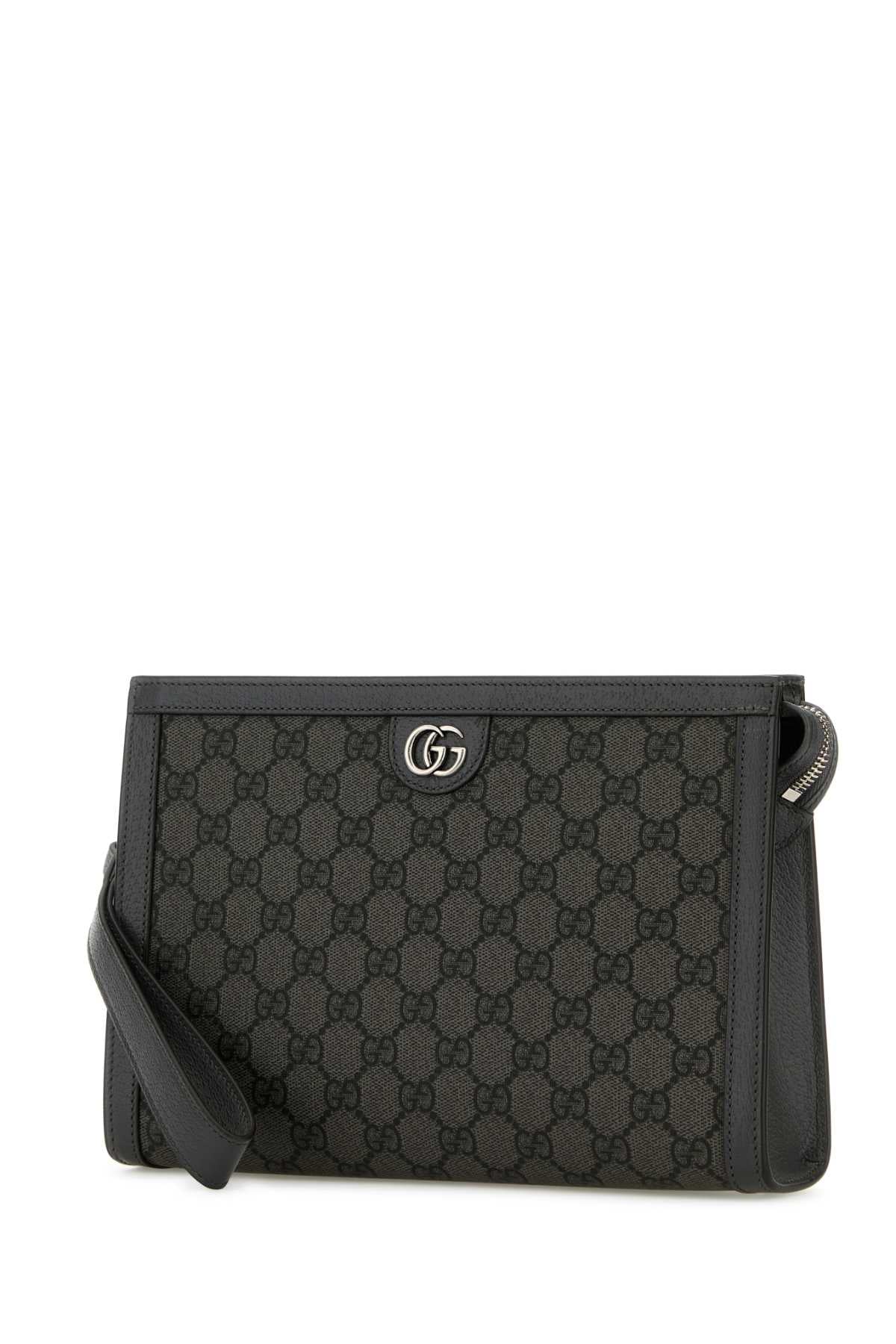 GUCCI Luxury Grey GG Supreme Fabric Mini Clutch