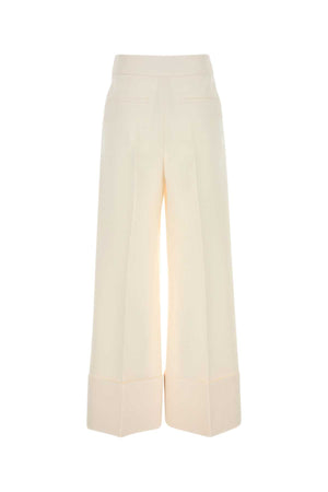 VALENTINO GARAVANI Ivory Wool Blend Pants for Women