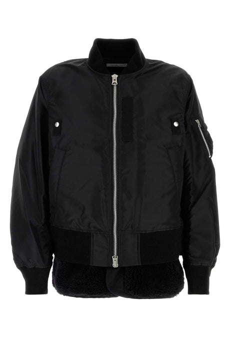 SACAI Black Nylon Bombe Jacket for Men