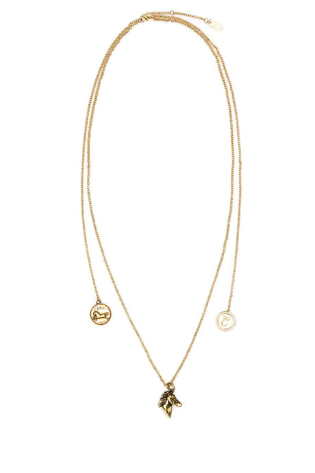 CHLOE Mini Gold Metal Charms Necklace