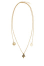 CHLOE Mini Gold Metal Charms Necklace