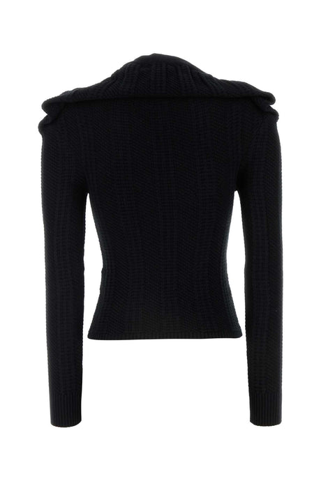 Y PROJECT Chic Black Cotton Blend Cardigan