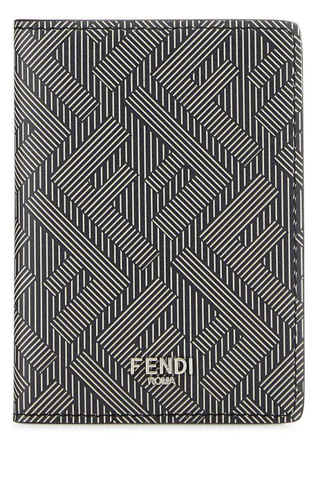 FENDI Mini Printed Leather Card Holder