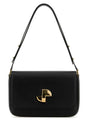 PATOU Mini Black Leather Lock Shoulder Handbag