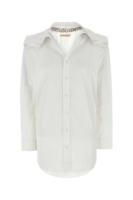 Y PROJECT Essential White Poplin Shirt for Women